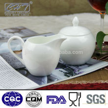 Porcelana branca elegante porcelana china açúcar pote